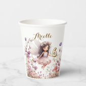 Lavendel Fairy wilde bloem pixie verjaardag Papieren Bekers (Voorkant)