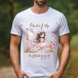 Lavendel Fairy wilde bloem vader van de verjaardag T-shirt