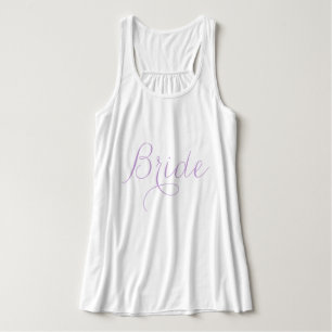 Lavendel Fancy Script Bride Tanktop