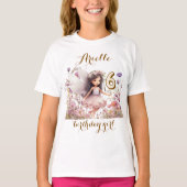 Lavendel Fantasy Fairy wilde bloem pastel verjaard T-shirt (Voorkant)