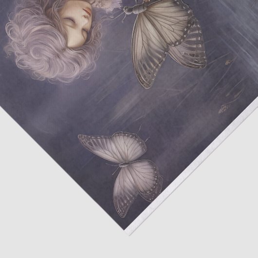  lavendel fee grillige tuin, decoupage tissuepapier (Detail)