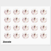 Lavendel Fee wilde bloem dank je  Ronde Sticker (Vel)
