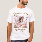 Lavendel Fee wilde bloem Opa van het meisje dat ja T-shirt (Voorkant)