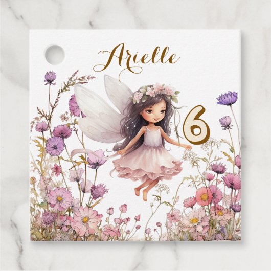 Lavendel Fee wilde bloem pixie verjaardag Bedankjes Labels (Voorkant)