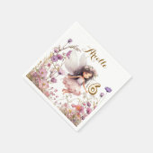 Lavendel Fee wilde bloem pixie verjaardag Servet (Hoek)