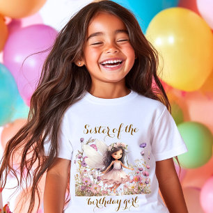 Lavendel Fee wildflower zus van de jarige T-shirt