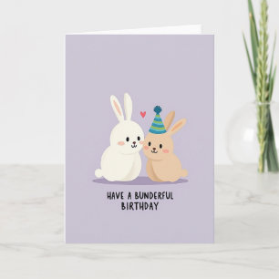 Lavendel Feest Konijn Kaart