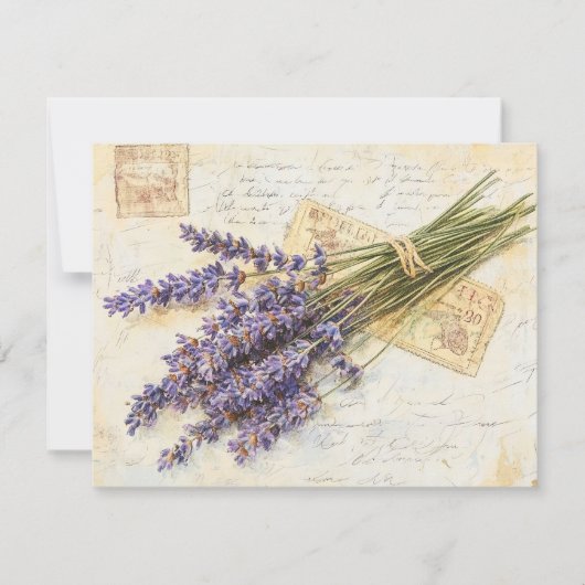 Lavendel feestdagenkaart (Voorkant)