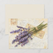 Lavendel feestdagenkaart (Voorkant / Achterkant)