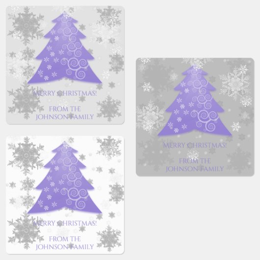 Lavendel Festieve Kerstboom Baklabel Labels (Groep)