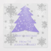 Lavendel Festieve Kerstboom Baklabel Labels (Design 1)