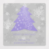 Lavendel Festieve Kerstboom Baklabel Labels (Design 2)