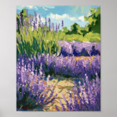Lavendel Field Poster – Zachte Impressionistische  (Voorkant)