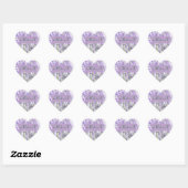 Lavendel Fields Wedding Heart Stickers (Vel)