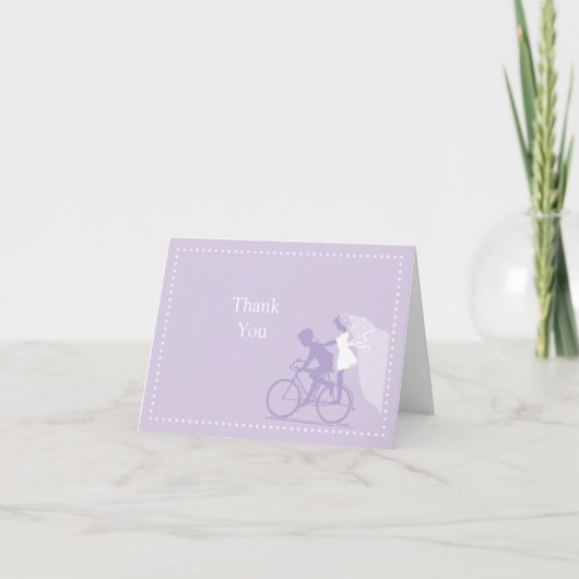 Lavendel Fiets Koppel Bedankt Kaart (Voorkant)