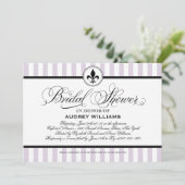  Lavendel Fleur de Lis Frans Vrijgezellenfeest Kaart (Staand voorkant)