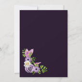 Lavendel Floral 30e verjaardag Diner Kaart (Achterkant)