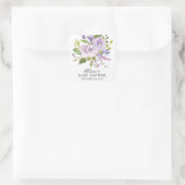 Lavendel Floral Baby shower Envelope Seal Vierkante Sticker (Tas)