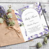 Lavendel floral baby shower uitnodiging