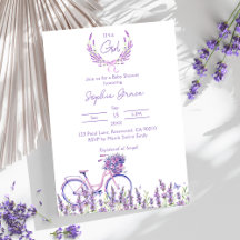 Lavendel Floral Bicycle Baby shower