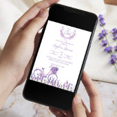 Lavendel Floral Bicycle Baby shower Kaart