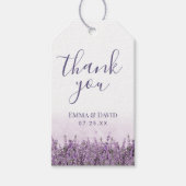Lavendel Floral Elegant Bruiloft Favor Cadeaulabel (Voorkant)