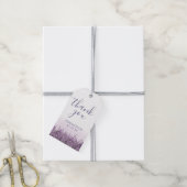Lavendel Floral Elegant Bruiloft Favor Cadeaulabel (Met Touw)