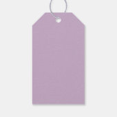 Lavendel Floral Elegant Bruiloft Favor Cadeaulabel (Achterkant)