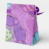 Lavendel Floral Favor Box Bedankdoosjes (Achterkant)
