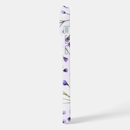 Lavendel Floral iPhone Case iPhone Hoesje (Linkerkant)
