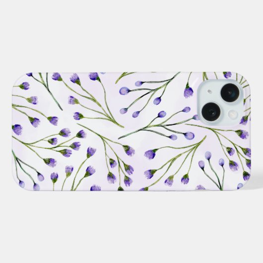 Lavendel Floral iPhone Case iPhone Hoesje (Achterkant horizontaal)
