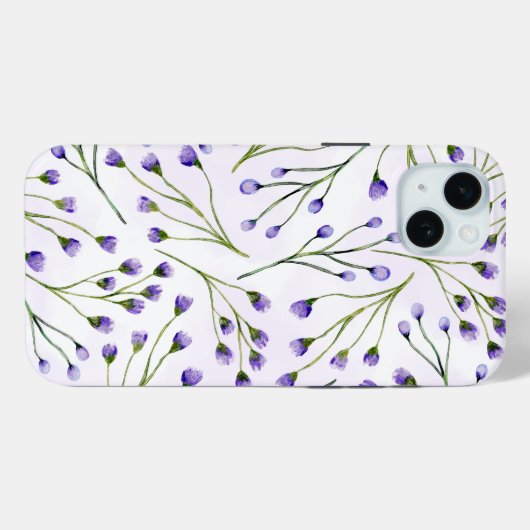 Lavendel Floral iPhone / iPad case (Achterkant (horizontaal))