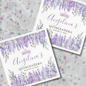 Lavendel Floral Paarse Quinceanera Servet