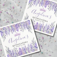 Lavendel Floral Paarse Quinceanera