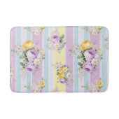 Lavendel Floral Striped Badmat (Voorkant)