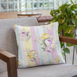 Lavendel Floral Striped Kussen