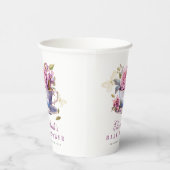 Lavendel Floral Tea Cup Baby shower papieren beker (Rechts)