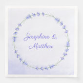 Lavendel Floral Waterverf krans Servet (Voorkant)