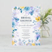 lavendel floral waterverf vrijgezellenfeest kaart (Staand voorkant)