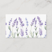 Lavendel Floral Wedding Registry Kaart (Achterkant)