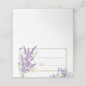 Lavendel Florals Paarse bruiloft plaats kaart Plaatskaartje (Buitenkant ongevouwen)