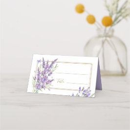 Lavendel Florals Paarse bruiloft plaats kaart Plaatskaartje