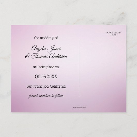 Lavendel Flower Country Save the Date Briefkaart (Achterkant)