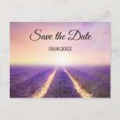 Lavendel Flower Country Save the Date Briefkaart (Voorkant)
