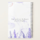 Lavendel Flower Notitieboek – Floral Digital Art (Achterkant)