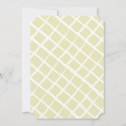 Lavendel Flower Yellow Save the Date Kaart (Achterkant)