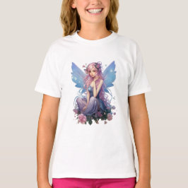 Lavendel fluisterfee illustratie t-shirt