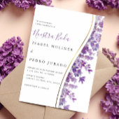 Lavendel Foliage Nuestra Boda Spaanse bruiloft Kaart