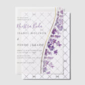 Lavendel Foliage Nuestra Boda Spaanse bruiloft Vellum Uitnodigingen (Offset (Uitnodiging))