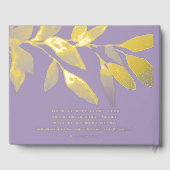 Lavendel Folie begrafenis gastenboek in liefdevoll (Achterkant)